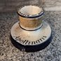 Vintage Apollinaris Match Holder/Stricker Dark Navy And White Burslem England