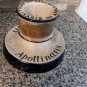 Vintage Apollinaris Match Holder/Stricker Dark Navy And White Burslem England