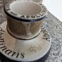 Vintage Apollinaris Match Holder/Stricker Dark Navy And White Burslem England