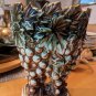 Vintage McCoy Grape Cluster Double Well Flower Vase 11" By 6"