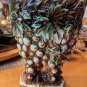 Vintage McCoy Grape Cluster Double Well Flower Vase 11" By 6"