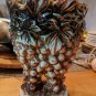 Vintage McCoy Grape Cluster Double Well Flower Vase 11" By 6"