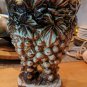 Vintage McCoy Grape Cluster Double Well Flower Vase 11" By 6"