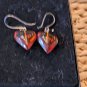 Vintage Sterling Amber Heart Earings