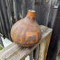 African Gourd Hand Carved  Folk Art About 10" Elephants & Rhinos Made in Kenya