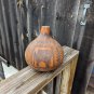African Gourd Hand Carved  Folk Art About 10" Elephants & Rhinos Made in Kenya