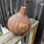 African Gourd Hand Carved  Folk Art About 10" Elephants & Rhinos Made in Kenya