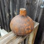 African Gourd Hand Carved  Folk Art About 10" Elephants & Rhinos Made in Kenya