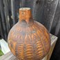African Gourd Hand Carved  Folk Art About 10" Elephants & Rhinos Made in Kenya