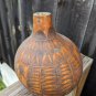African Gourd Hand Carved  Folk Art About 10" Elephants & Rhinos Made in Kenya