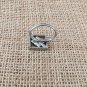 Unique Square Silver Tone And Turquoise Ring Size 8