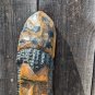 Slender Elongated Primitive Bearded Real Wood Carved Man Mask Wall Hanging 2 Ft