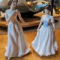 2 Vintage Royal Doulton Sentiments Figurines Melody & Cherish 6" Tall Figurines