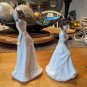 2 Vintage Royal Doulton Sentiments Figurines Melody & Cherish 6" Tall Figurines