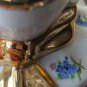 Vintage Odd Shaped Holley Ross Distinguished China With 22k Covered Ribbon Vase