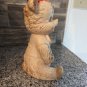 Vintage Edward Mobley 7.5" Rubber Bear in Hat Toy by Arrow Plastic & Rubber Co