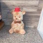 Vintage Edward Mobley 7.5" Rubber Bear in Hat Toy by Arrow Plastic & Rubber Co