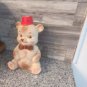 Vintage Edward Mobley 7.5" Rubber Bear in Hat Toy by Arrow Plastic & Rubber Co