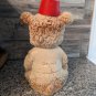 Vintage Edward Mobley 7.5" Rubber Bear in Hat Toy by Arrow Plastic & Rubber Co