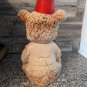 Vintage Edward Mobley 7.5" Rubber Bear in Hat Toy by Arrow Plastic & Rubber Co