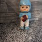 6.5" Iwai Light Blue Football Player Baby Rubber Squeaky Doll 1971 Korea Signed