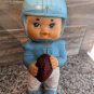 6.5" Iwai Light Blue Football Player Baby Rubber Squeaky Doll 1971 Korea Signed