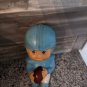 6.5" Iwai Light Blue Football Player Baby Rubber Squeaky Doll 1971 Korea Signed