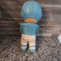 6.5" Iwai Light Blue Football Player Baby Rubber Squeaky Doll 1971 Korea Signed