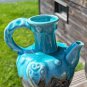 Vintage Turquoise Decorative Ceramic Tea Pot