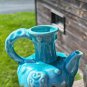 Vintage Turquoise Decorative Ceramic Tea Pot