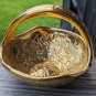 Vintage Holley Ross Distinguished China 22k Gold Covered Handled Basket USA