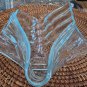 Vintage Blue Swirl Glass Candy Dish