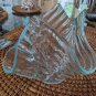 Vintage Blue Swirl Glass Candy Dish
