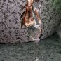Gold Metal Over Glass Mini Rooster Figurine 2.5"