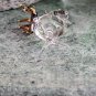 Gold Metal Over Glass Mini Rooster Figurine 2.5"
