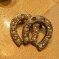 True Vintage 1950s Double Horseshoe Brooch