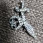 Shriner Brooch Excellent Detailed Rhinestone On Metal