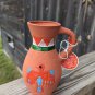 Vintage 6.5" Native Indian Wedding Pitcher Terracotta Clay JAPAN (B26)