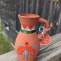Vintage 6.5" Native Indian Wedding Pitcher Terracotta Clay JAPAN (B26)