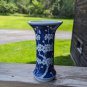 Blue And White Palm Blossom Vase
