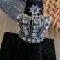 Vintage Royal Crown Ring Size 7 Rhinestone