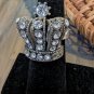 Vintage Royal Crown Ring Size 7 Rhinestone