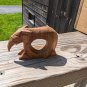 Vintage Small Hand Carved In Kenya Wooden Elephant 4"