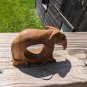 Vintage Small Hand Carved In Kenya Wooden Elephant 4"