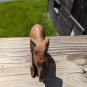 Vintage Small Hand Carved In Kenya Wooden Elephant 4"
