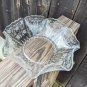 Vintage Ruffled Serving Bowl 1930s/1940s Raised Flower Basket Design 12"...
