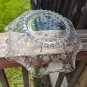Vintage Ruffled Serving Bowl 1930s/1940s Raised Flower Basket Design 12"...
