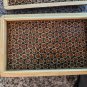 Midcentury Middle Eastern Finely Decorated Deep Green Black Rounded Edged Box