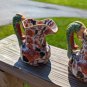 Two(!) Masonâs Ironstone Imari Pitchers With Hydra Handles Multicolor Lively 6"