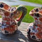 Two(!) Masonâs Ironstone Imari Pitchers With Hydra Handles Multicolor Lively 6"